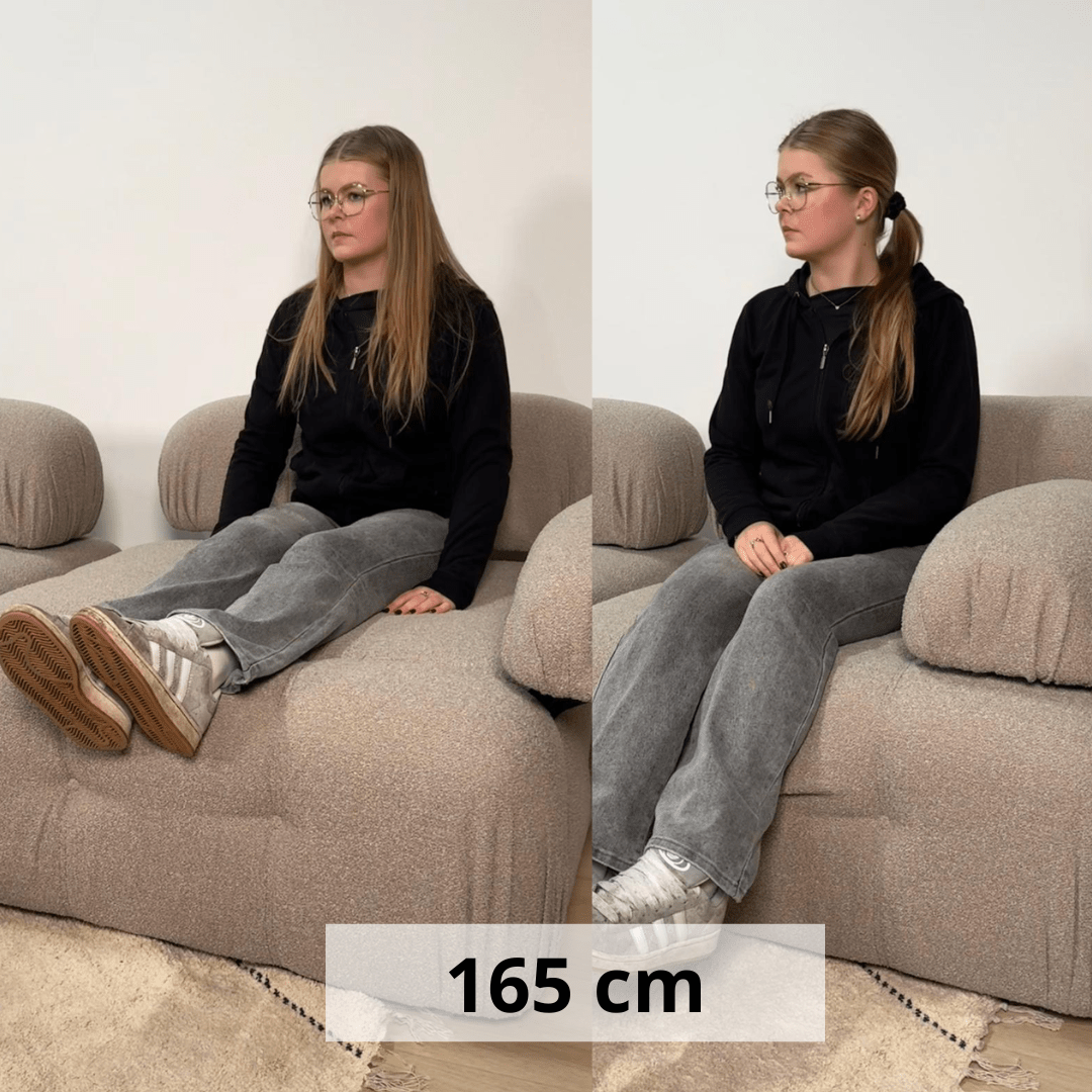 Modular Bank 3-seater with Hocker Doblo Beige