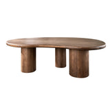 Organic Shaped Dining Table Alo Acacia Wood Brown 240x160 cm 