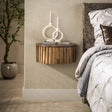 Bedside tables-Bedside table Ridge floating Sand 1 drawer 40 x 35 x 17 cm-Dimehouse