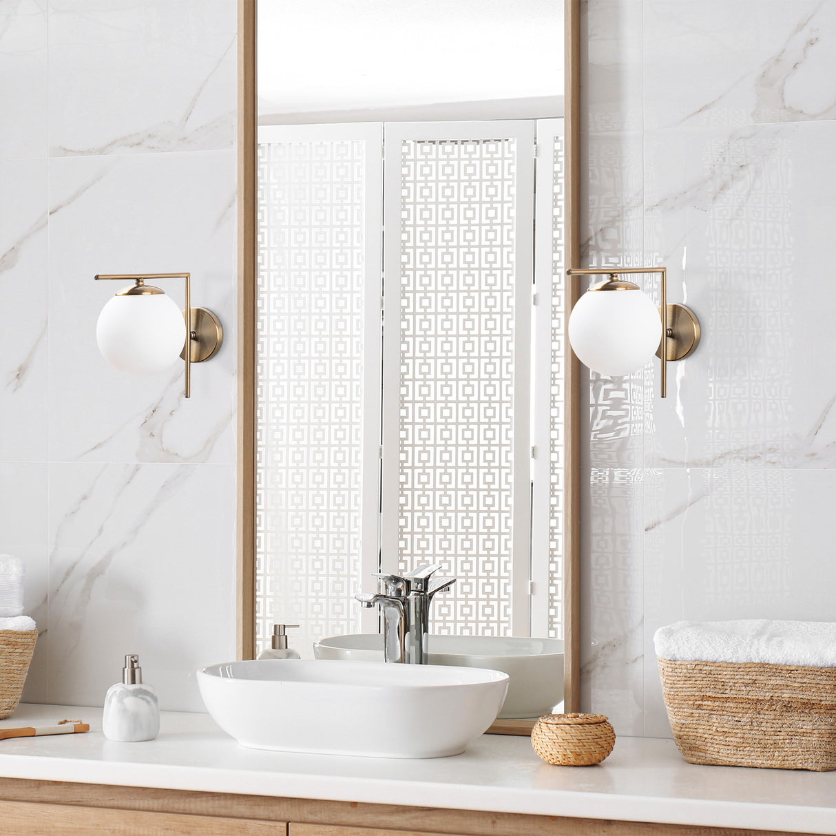 Wall lamp 1-light Copper-colored Metal Haven 