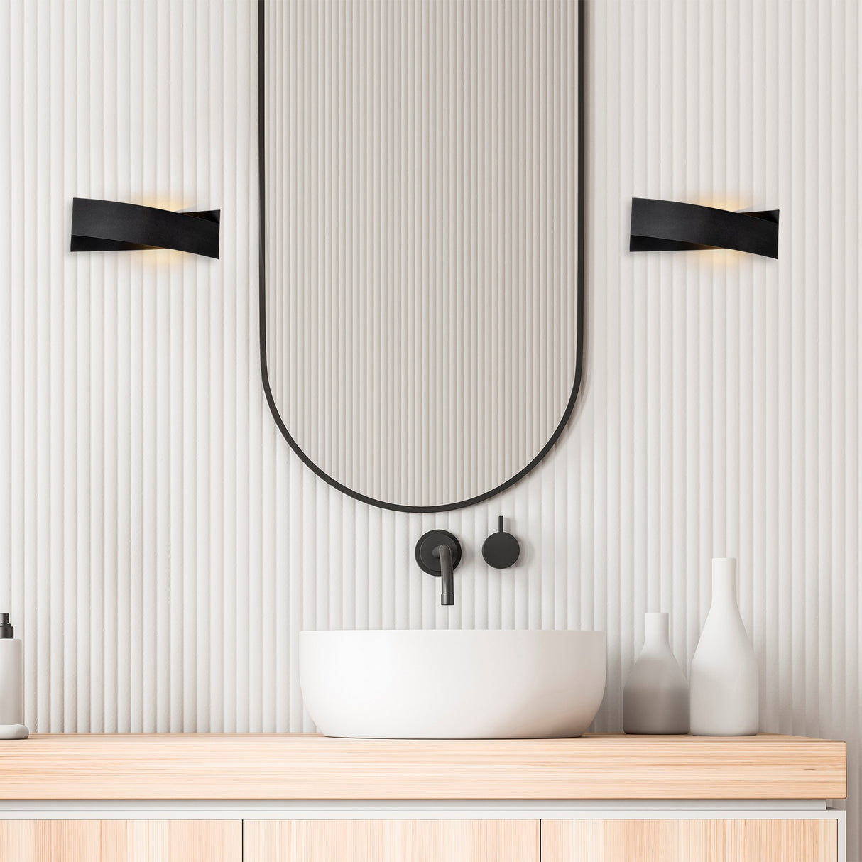 Black Metal Wall Lamp Nebula 