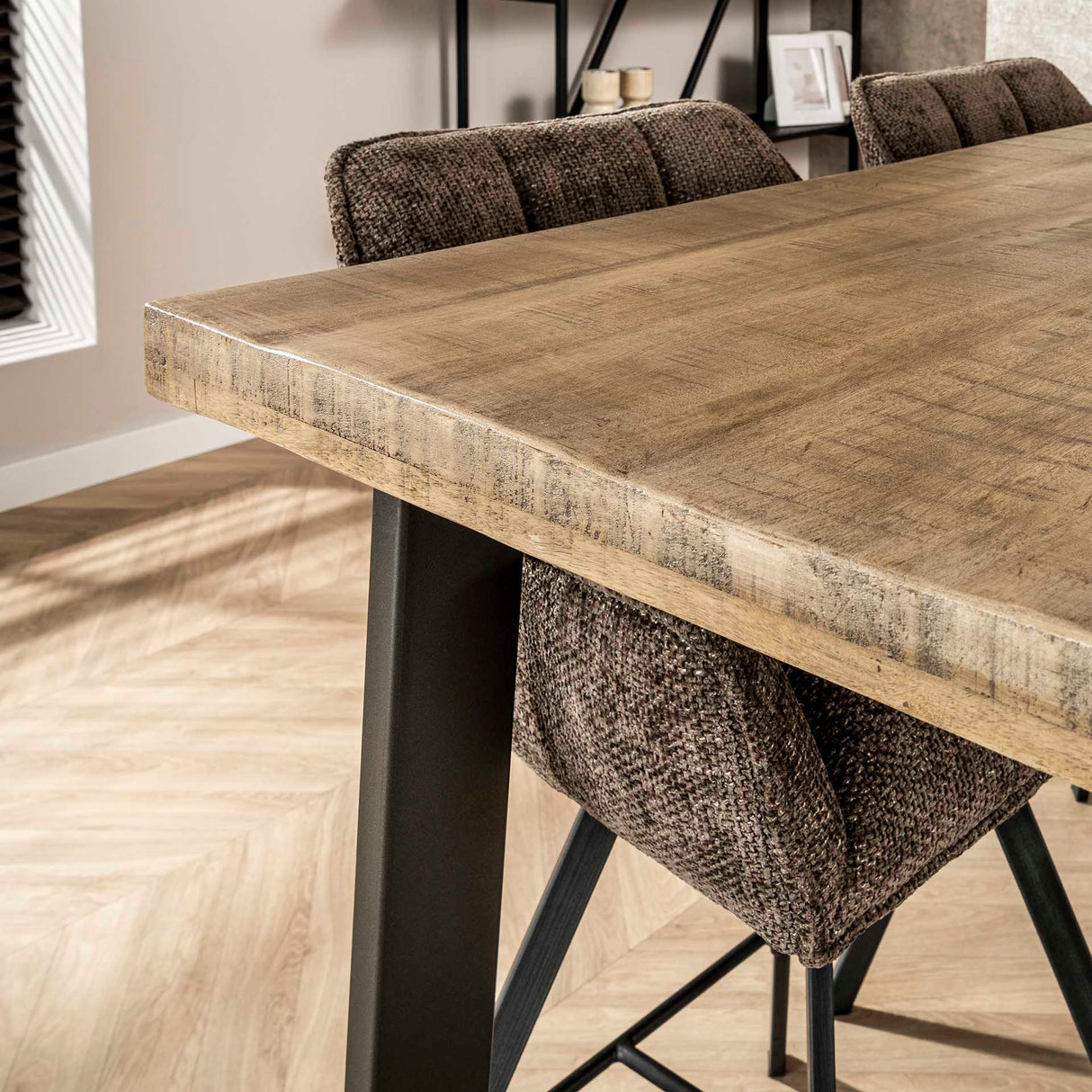 Indsutrail bar table Mango wood Wyatt 135x70 cm