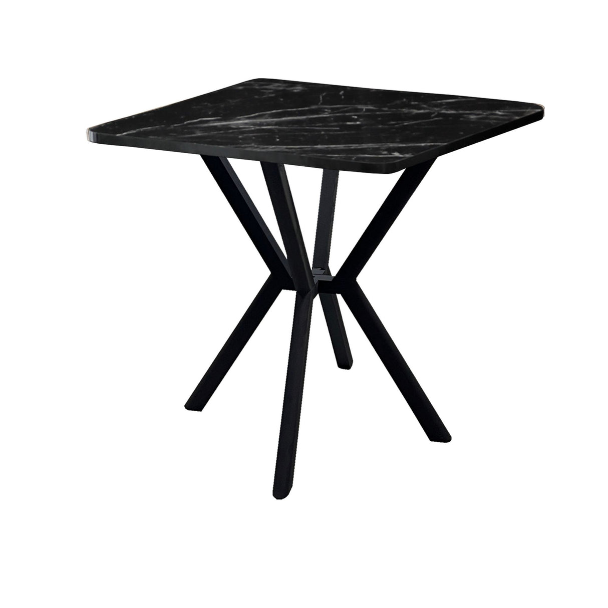 Elma dining table black 70x70 cm Melamine coated wood composite
