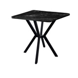 Elma dining table black 70x70 cm Melamine coated wood composite