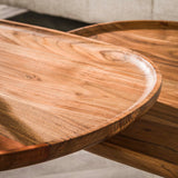 Luna Coffee Table Set Ø70 & Ø48 Solid Acacia 