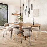 Dining table Sable 215 cm - Mango wood Sand 