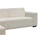 Sofa Gavi DeGeBe Cream Rib Fabric White photo detail