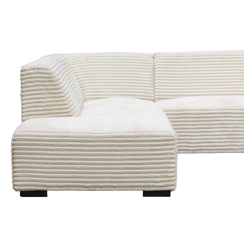 Sofa Gavi DeGeBe Cream Rib Fabric White photo detail