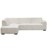 Sofa Gavi DeGeBe Cream Rib Fabric White photo front view