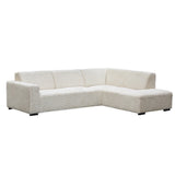 Sofa Gavi DeGeBe Cream Rib Fabric White photo diagonal front view
