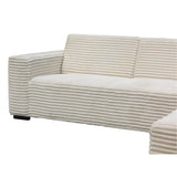 Sofa Gavi DeGeBe Cream Rib Fabric White photo detail