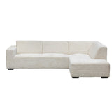 Sofa Gavi DeGeBe Cream Rib Fabric White photo front view