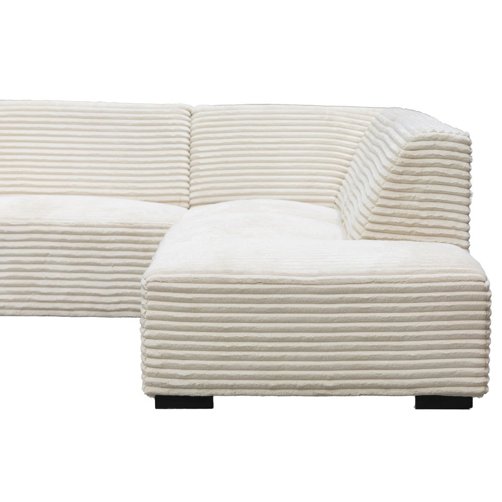 Sofa Gavi DeGeBe Cream Rib Fabric White photo detail