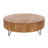 Round coffee table Mango wood Ø120 cm - Sand color 