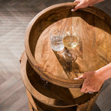 Bartrolley Mango wood sand color on wheels 