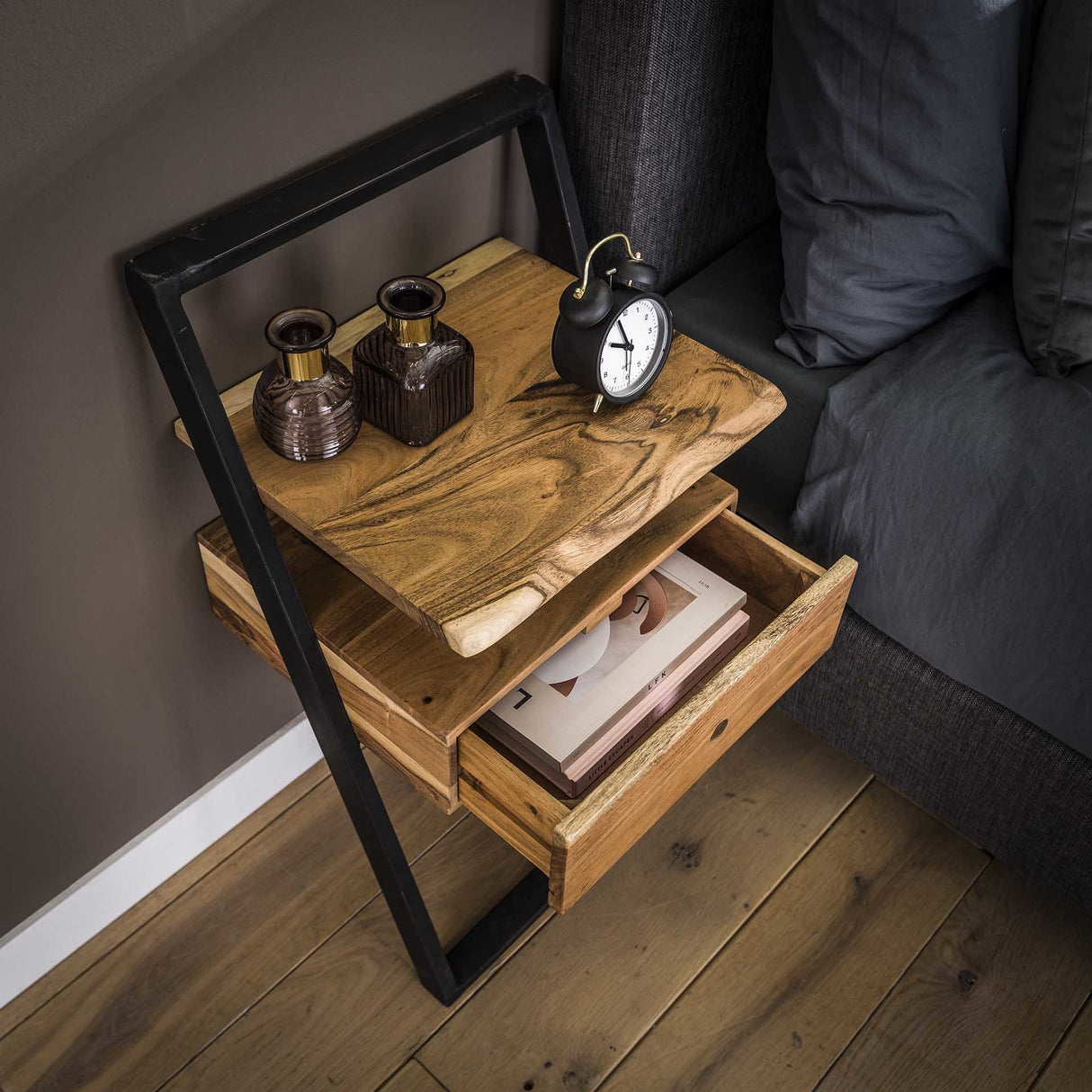 Bedside table Camila DH Interior Acacia LxWxH 87x51x21 Acacia wood Ambient photo detail