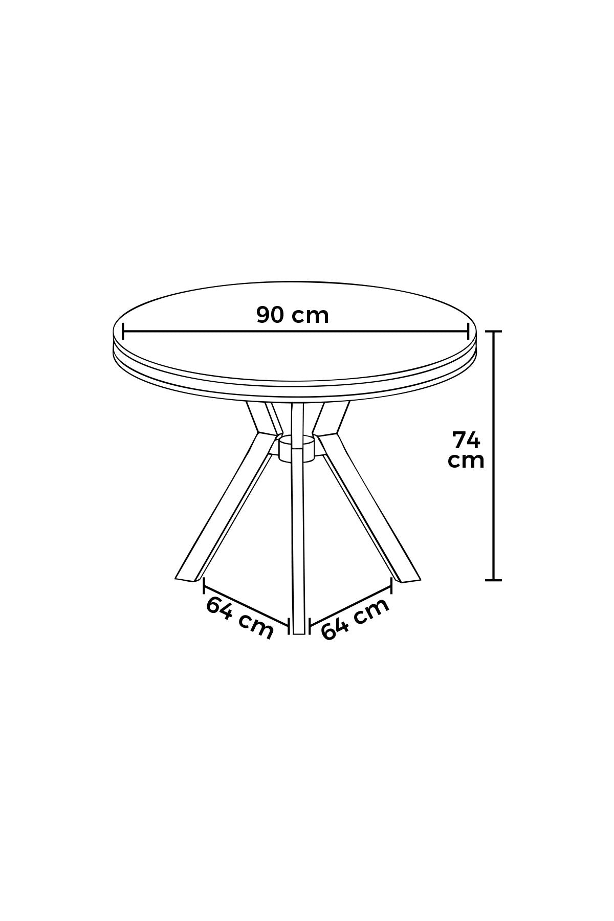 Mos eettafel marmerlook ovaal 90 cm Wit marmerlook met goud 100% gelakt panel
