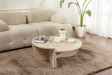 Round Coffee Table Marble Look Melamine 85 cm Orin 