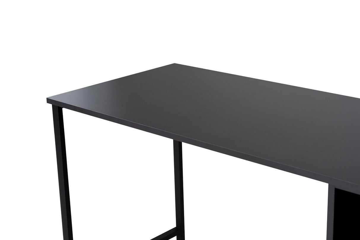 Study desk Twin Study Desk 240x60 cm Anthracite and black Anthracite Black Melamine 