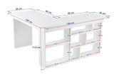 Bureaus - Vesper Studie bureau 130x120 cm wit dennenhout White Atlantic Pine Melamine - Dimehouse