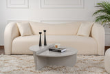 Round Coffee Table Grey Tiered Melamine 90 cm Orin 