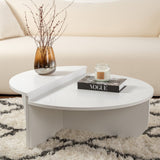 Round Coffee Table White 85 cm Melamine Orin 