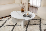 Round Coffee Table White 85 cm Melamine Orin 