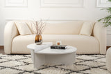 Round Coffee Table White 85 cm Melamine Orin 
