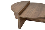 Round Coffee Table 85 cm Natural Walnut Melamine Orin 