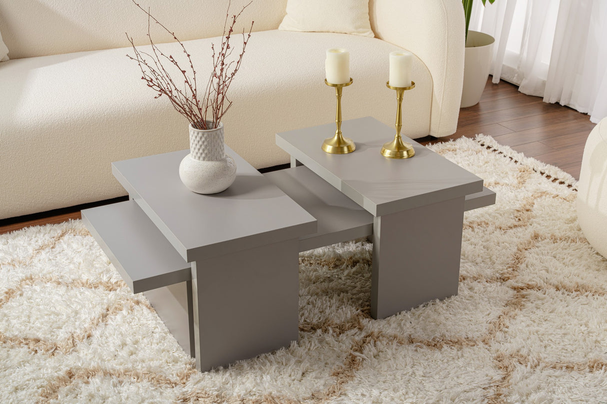 Gray Melamine Coffee Table Rebellion 