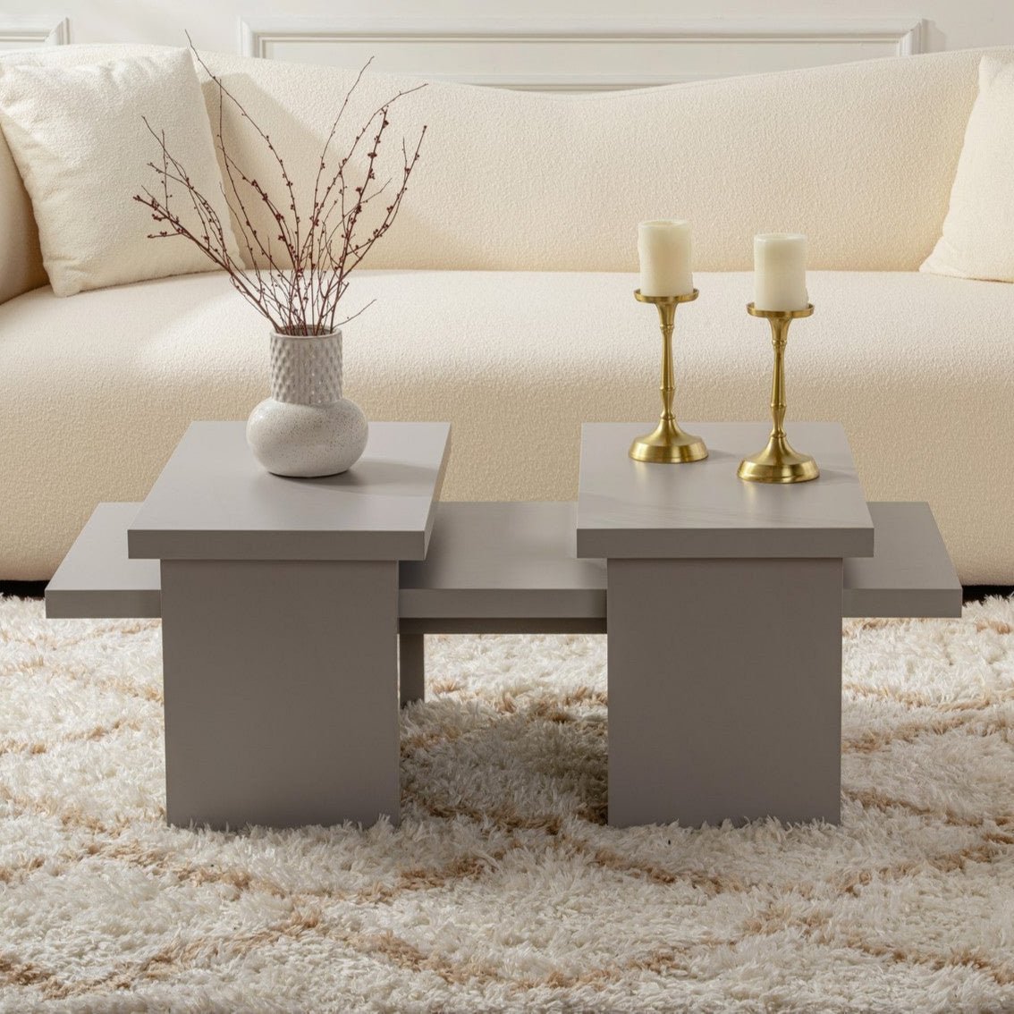 Gray Melamine Coffee Table Rebellion 