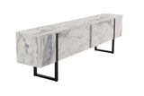 TV Cabinet Marble Melamine Black Frame Blitz 50x180x29.5 cm 