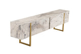 TV Cabinet Marble Melamine Golden Frame Blitz 50x180x29.5 cm 