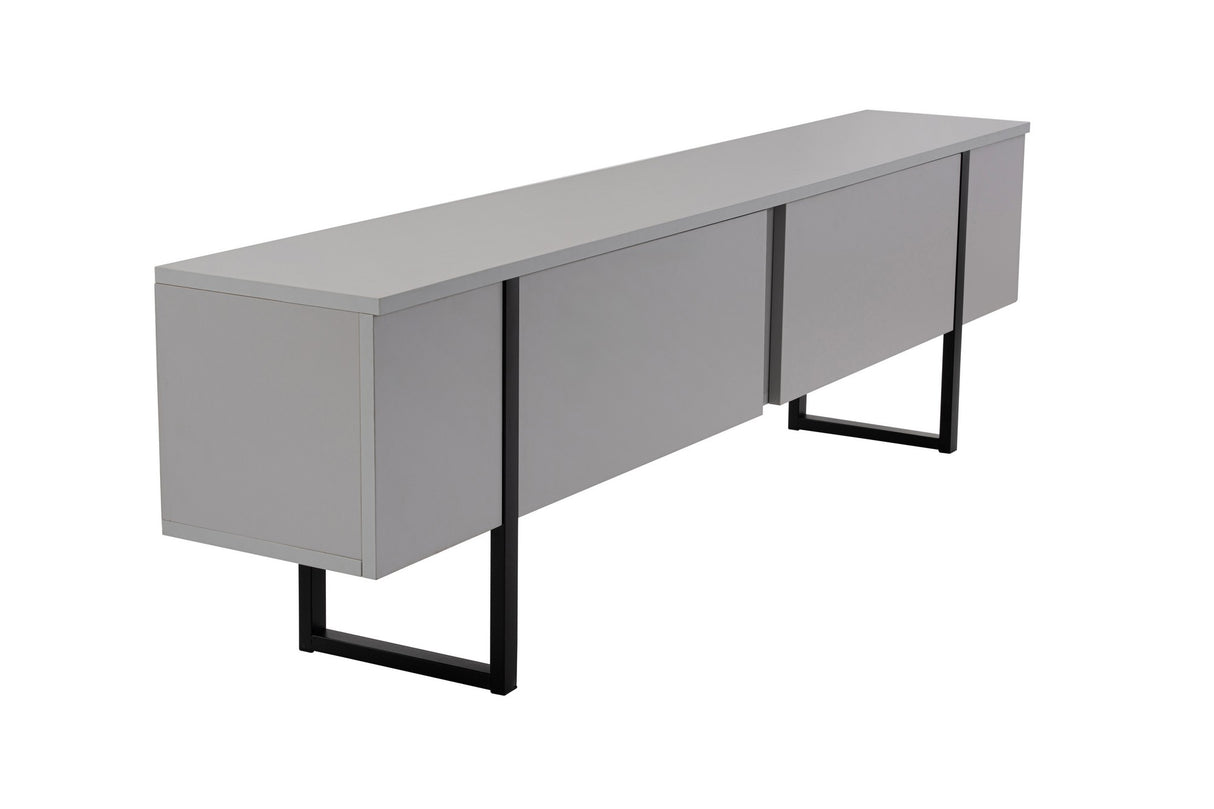 TV Cabinet Gray Melamine Gold Frame Blitz 50x180x29.5 cm 