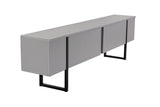 TV Cabinet Gray Melamine Gold Frame Blitz 50x180x29.5 cm 