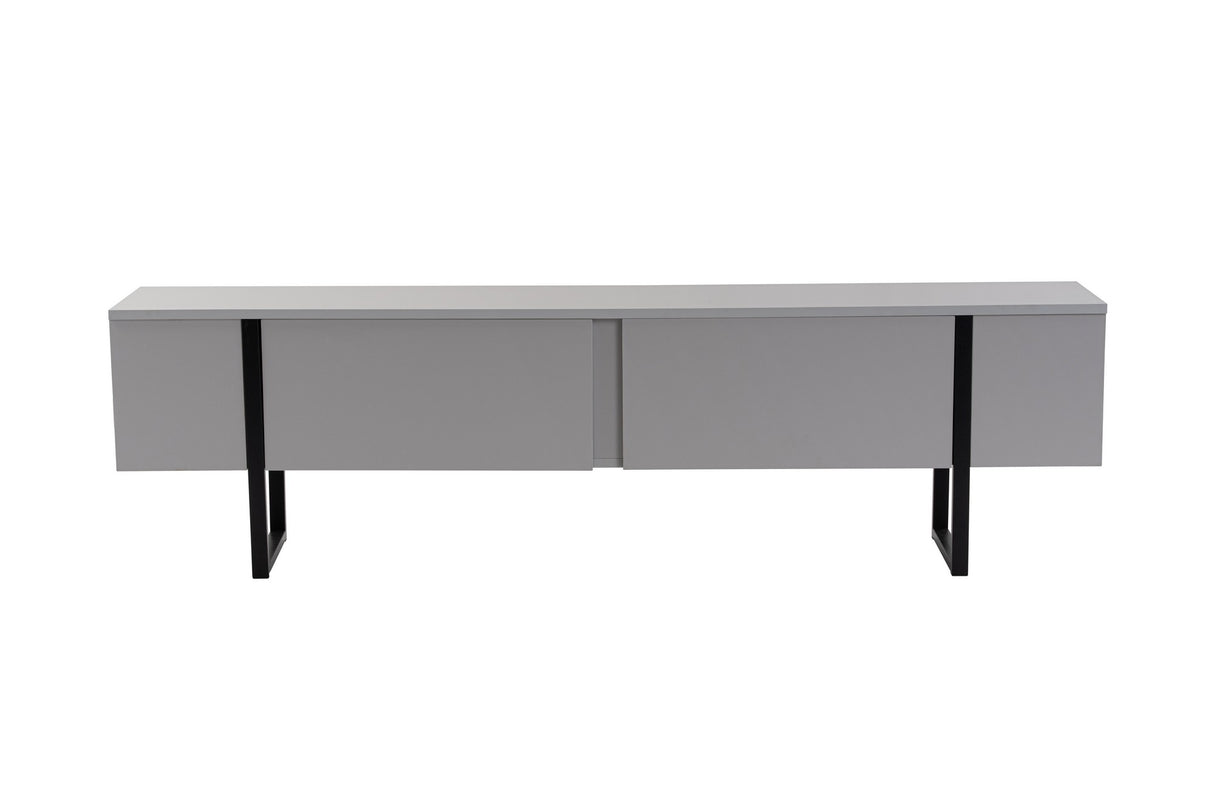 TV Cabinet Gray Melamine Gold Frame Blitz 50x180x29.5 cm 