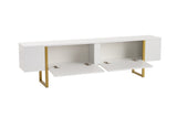 TV Cabinet White Melamine Blitz 50x180x29.5 cm 