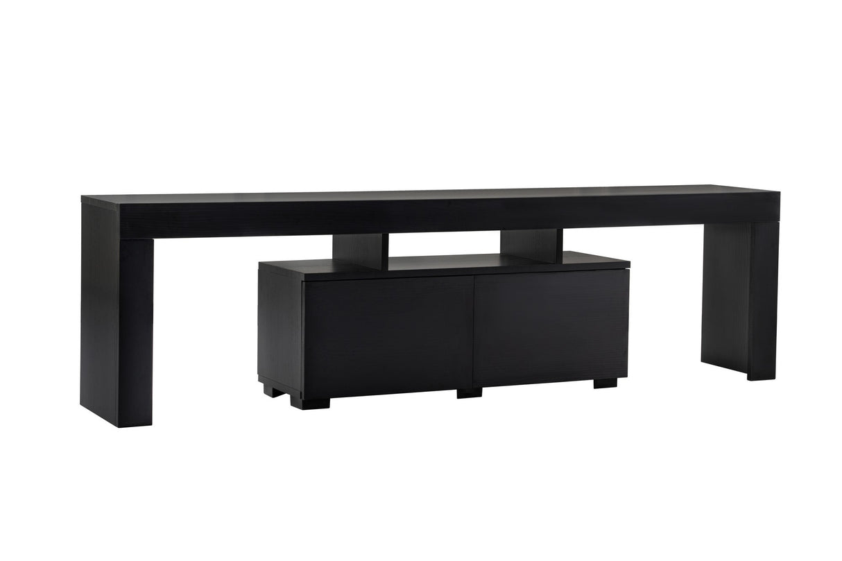 TV Cabinet Black Melamine Vertex 50x180x31.3 cm 