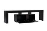 TV Cabinet Black Melamine Vertex 50x180x31.3 cm 
