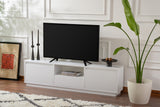 TV Meubels - TV Meubel Vanguard Naturel Wit Melamine 160x42x29,5 cm - Dimehouse