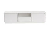TV Meubels - TV Meubel Vanguard Naturel Wit Melamine 160x42x29,5 cm - Dimehouse
