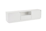 TV Meubels - TV Meubel Vanguard Naturel Wit Melamine 160x42x29,5 cm - Dimehouse