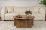 Round Coffee Table Moari Walnut Melamine 90 cm 
