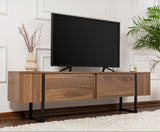 TV Unit Serenity Walnut Black 180x29.5x50 cm Walnut Black Melamine 
