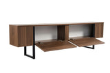 TV Unit Serenity Walnut Black 180x29.5x50 cm Walnut Black Melamine 