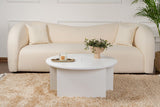 Round Coffee Table Moari White Melamine 90 cm 