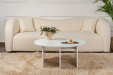 Round Coffee Table Moari White Melamine 90 cm 