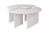 Round Coffee Table Moari White Melamine 90 cm 