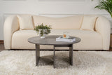 Round Coffee Table Moari Concrete Look Gray Melamine 90 cm 