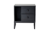 Nightstand Black Melamine Pulsar 